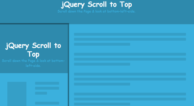 jQuery Scroll to Top with CSS
